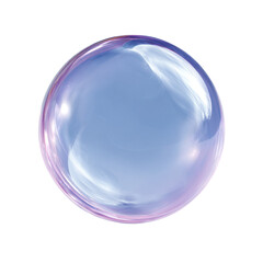 Obraz premium Transparent light purple sphere with internal cloud-like formations, isolated on transparent background. background removed
