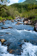 uncle with crystal clear waters in the city of nova trento santa catarina brazil