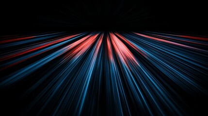 Series of blue and red streaks in the sky. The streaks are moving in different directions and are of varying sizes. The image has a dynamic and energetic feel to it
