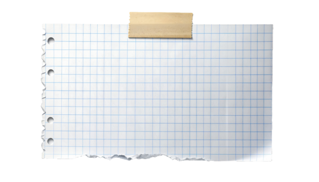 A rectangular torn piece of aged, light brown parchment paper The edges are irregular