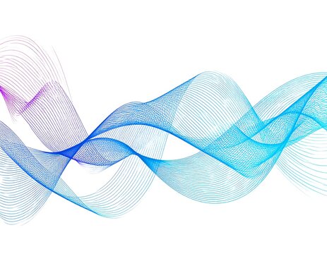 Abstract wavy lines in gradient colors