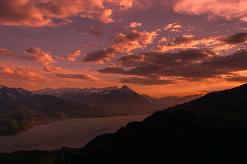 Sunset from the Harder Kulm, Interlaken, Switzerland