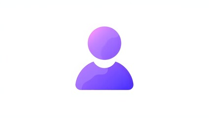 Minimal glassmorphism user icon symbolizing profile, account, or user interface element in digital applications, digital avatar website design element, 3d rendering