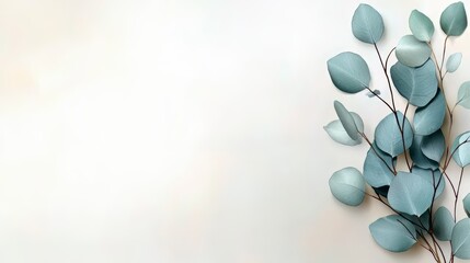 White background with a beautiful green leafy plant on it. The plant is a leafy green plant with a few leaves, and it is placed in the center of the image