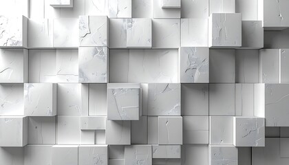 Abstract white cubic pattern