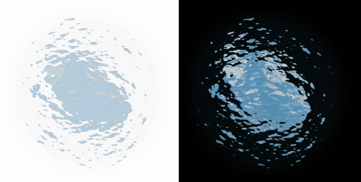 Water surface reflection PNG isolated on transparent background, realistic rippling water texture with light waves, natural reflective overlay for ocean, lake, pool, and fluid design visuals in high r