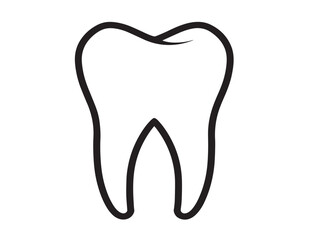 Stylish Teeth Icon in Elegant Minimal Vector Line Illustration Artwork Design