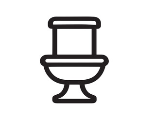 Elegant Toilet Icon in Stylish Minimal Vector Line Illustration Artwork Design