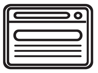 Elegant Web Design Icon with Stylish Minimal Vector Line Illustration Artwork