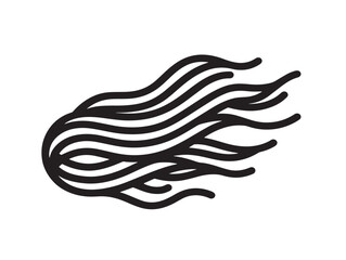 Elegant Wind Flow Icon in Clean Minimal Vector Line Illustration Style