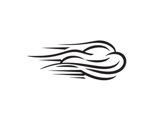 Professional Minimal Wind Symbol Icon in Modern Thin Line Vector Artwork