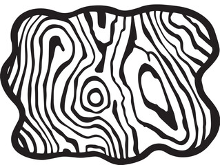 Professional Wooden Texture Icon in Modern Thin Line Minimal Vector Illustration