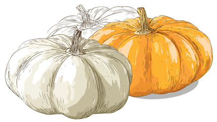 Professional Vector Illustration of Single Pumpkin for Graphic Design Projects