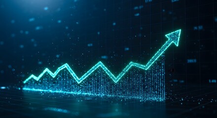 Naklejka premium dynamic stock market chart 