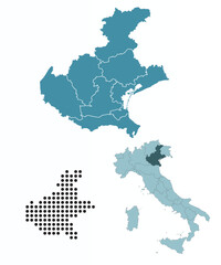 Set maps of Veneto province