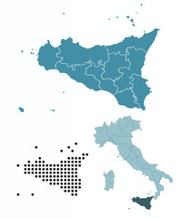 Set maps of Sicily province
