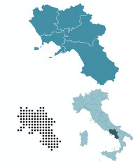 Set maps of Campania province