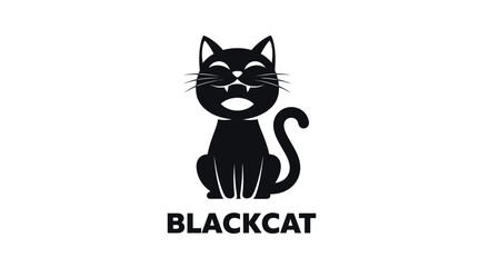 A cute black cat logo with the word BLACKCAT underneath.