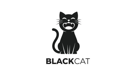 Black cat logo with open mouth, sitting upright, and the word "BLACKCAT" below it.