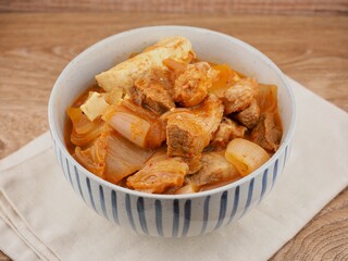 한국 전통음식 돼지고기 김치찌개