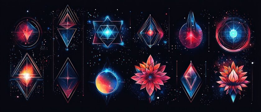 Cosmic Geometry: Celestial Sacred Geometry Art Prints