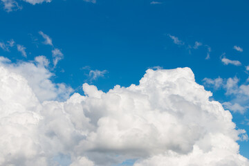 beautiful blue sky with clouds on bright sunny day in Chiang Mai Thailand