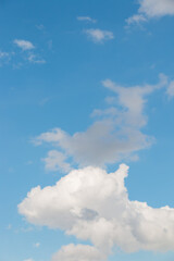 beautiful blue sky with clouds on bright sunny day in Chiang Mai Thailand