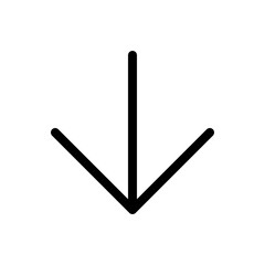 Simple downward arrow vector graphic