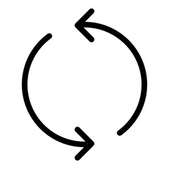 Refreshing circular arrow icon vector