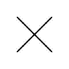 Simple vector close button icon graphic