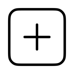 Simple plus square vector graphic