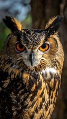 Close-up portrait of an owl