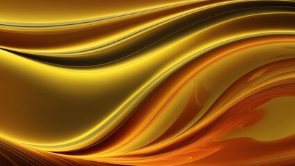 Abstract glassy combination of yellow and orange gradient wave background