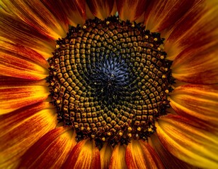 Close-up sunflower center