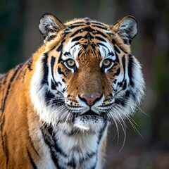 Close-up tiger portrait