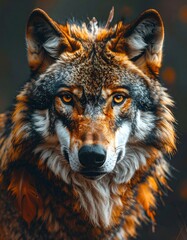Close-up wolf portrait