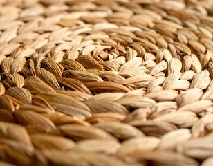 Close-up woven straw texture