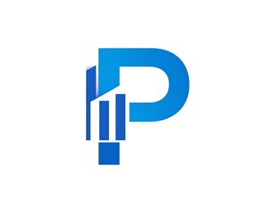 Abstract letter P logo design