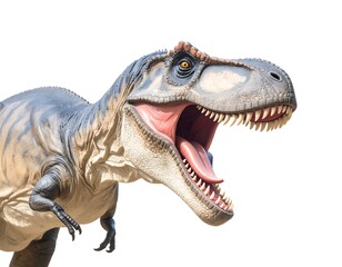 Close-up of a roaring T-Rex