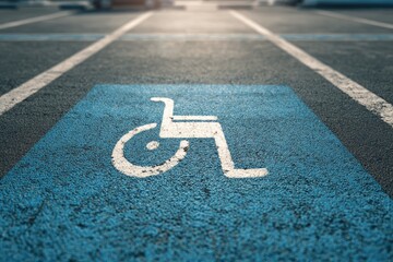 Handicapped parking space on asphalt (2)
