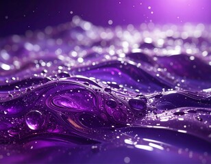 Abstract liquid swirls in deep purple