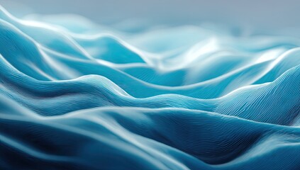 Abstract blue wavy landscape