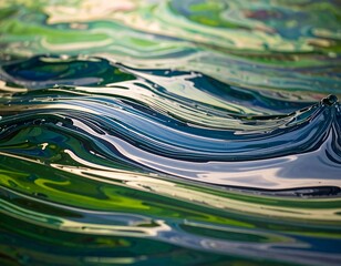 Abstract liquid swirls of vibrant colors