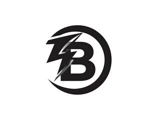 Abstract logo design featuring the letter B