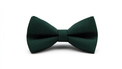 Deep forest green bow tie, isolated on white