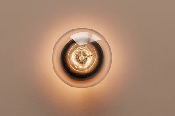 Close-up of a wall-mounted light fixture