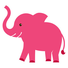 pink elephant vector illustration