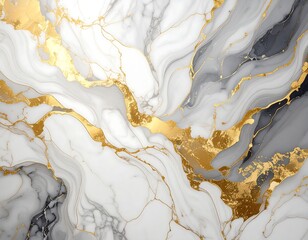 Abstract marble design with gold veins