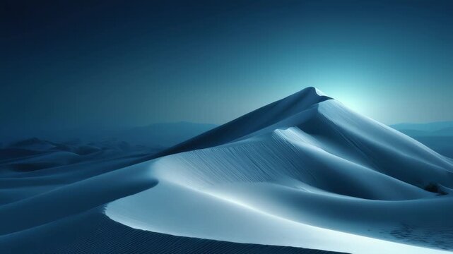 Desert Sand Dunes Under the Silent Night Sky, Profound Artistic Conception