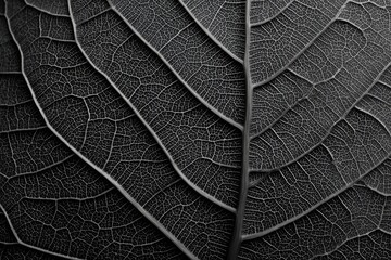 Close-up view of leaf's intricate veins